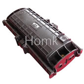 Horizontal fiber optic splice closure