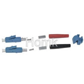 Hybrid color boot LC fiber connector