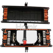 Ip 68 horizontal in-line fiber splice closure