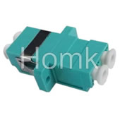 LC Duplex Fiber Adapter Aqua Blue OM3