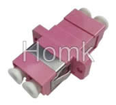 LC Duplex Fiber Adapter Pink OM4