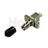 LC-ST Fiber Adapter With Black Cap