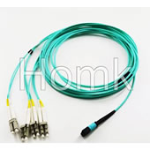OM3 8F MPO-LC Fiber Optic Patch Cord