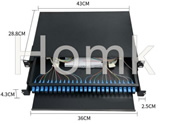 Rack Mount Drawer Type Fiber Terminal Box 24 core
