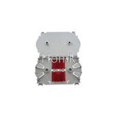 Red and white color splice tray