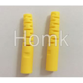 Yellow hollowed-out connector boot