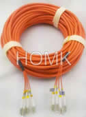 LC-LC 4 core Multimode Fanout Patch Cord 25M