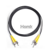 ST-ST Black Armoured Fiber Optic Patch Cord