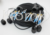 Waterproof PDLC 6 Core outdoor Fiber Patch Cord